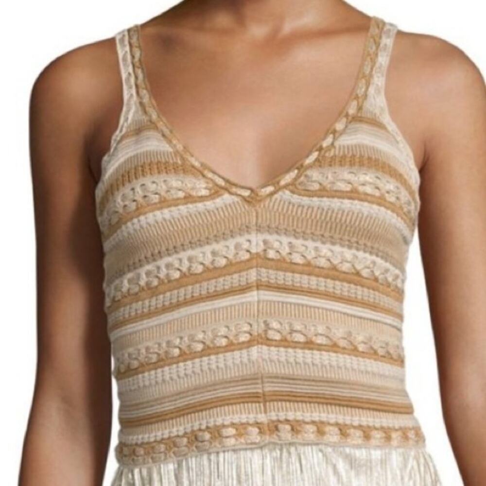 ALICE + OLIVIA Boho Crochet Knit Top - Size L